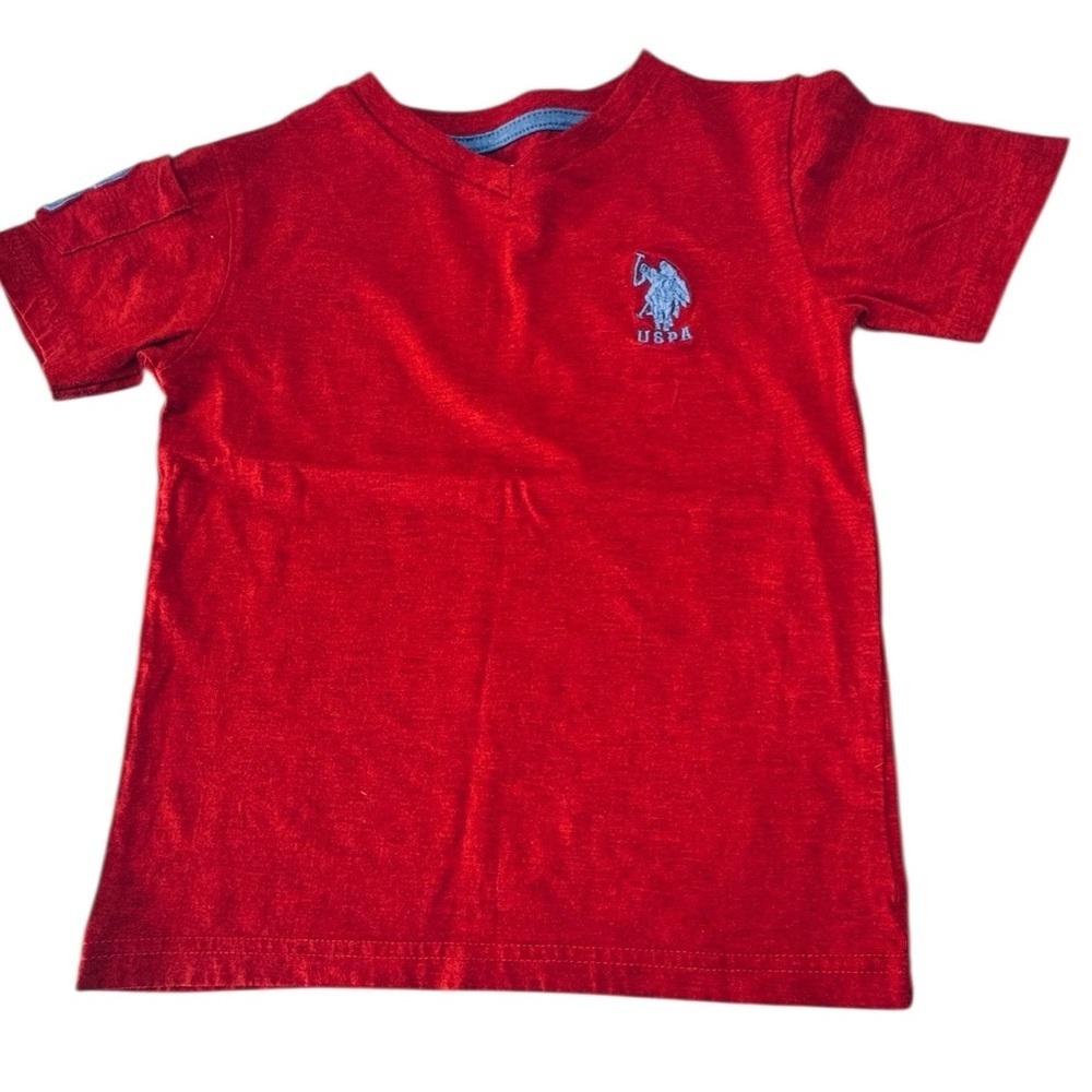 U.S. POLO ASSN. V neck tee shirt size 4
